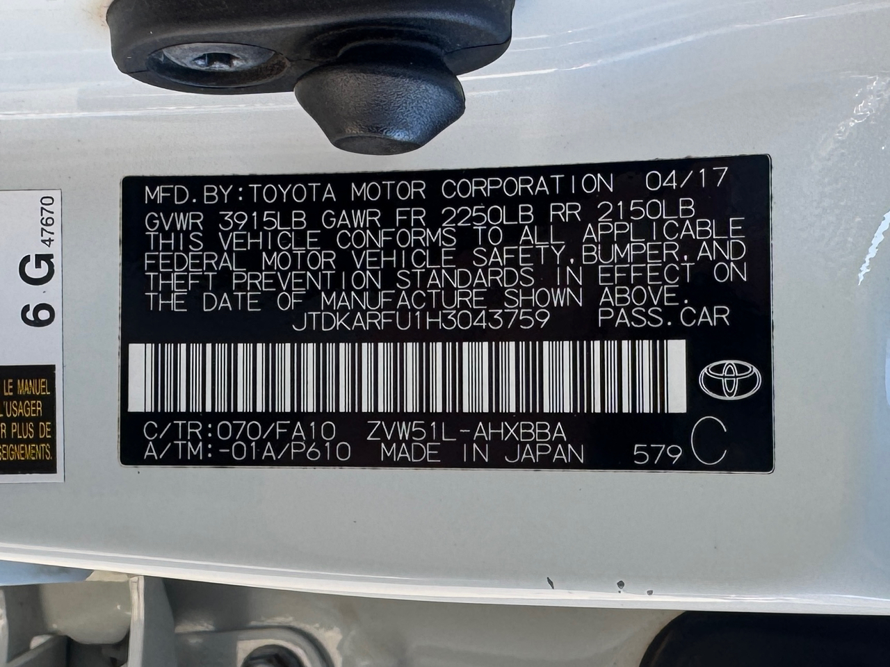 Toyota Prius Two Eco 2017