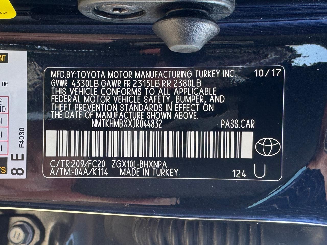 Toyota C-HR XLE Premium 2018