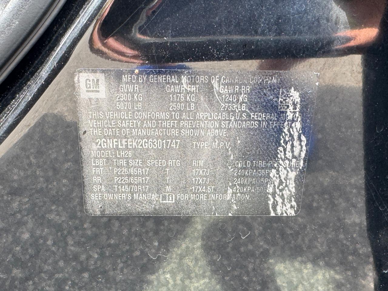 Chevrolet Equinox LT AWD 2016