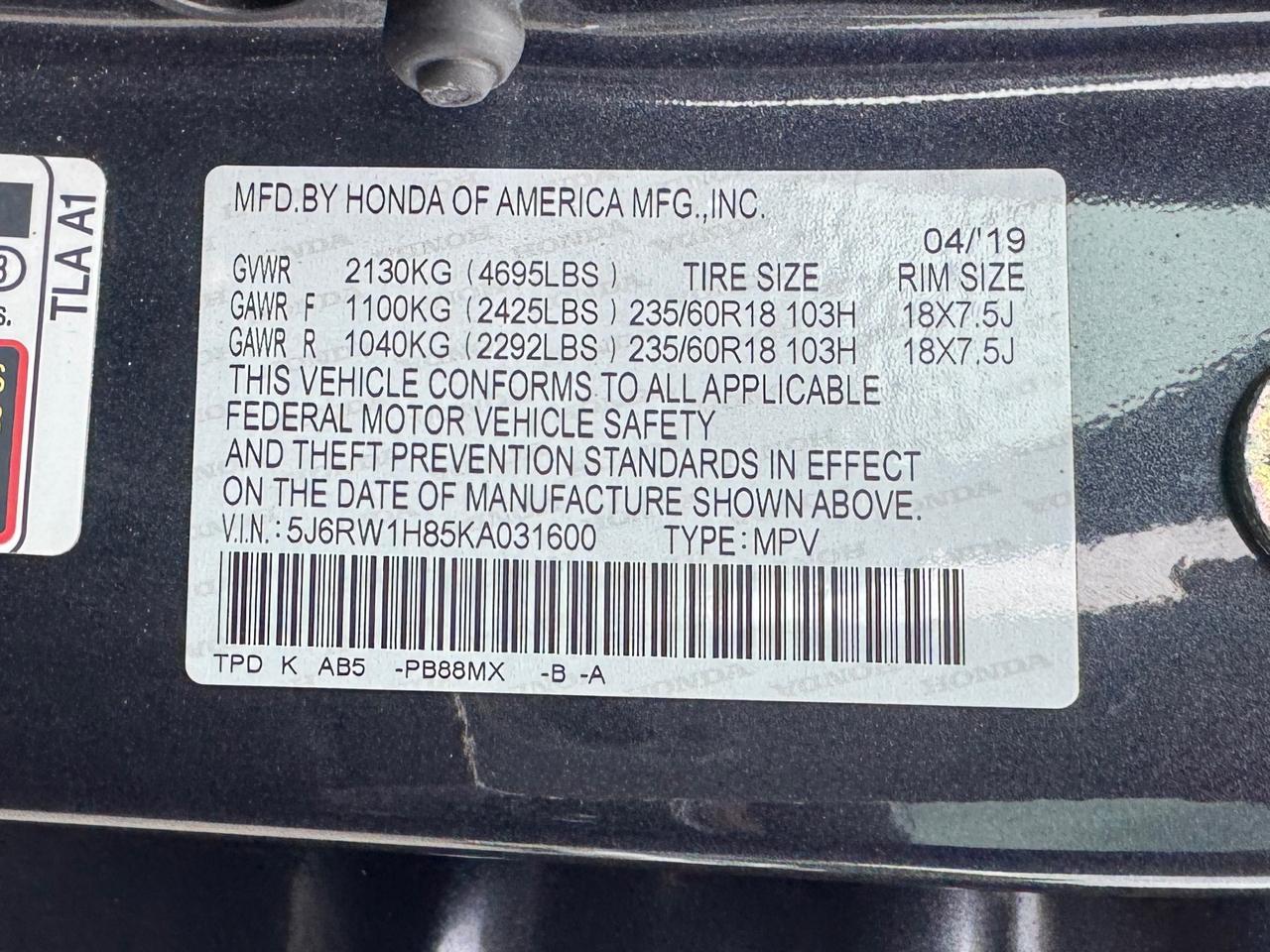 Honda CR-V EX-L 2019