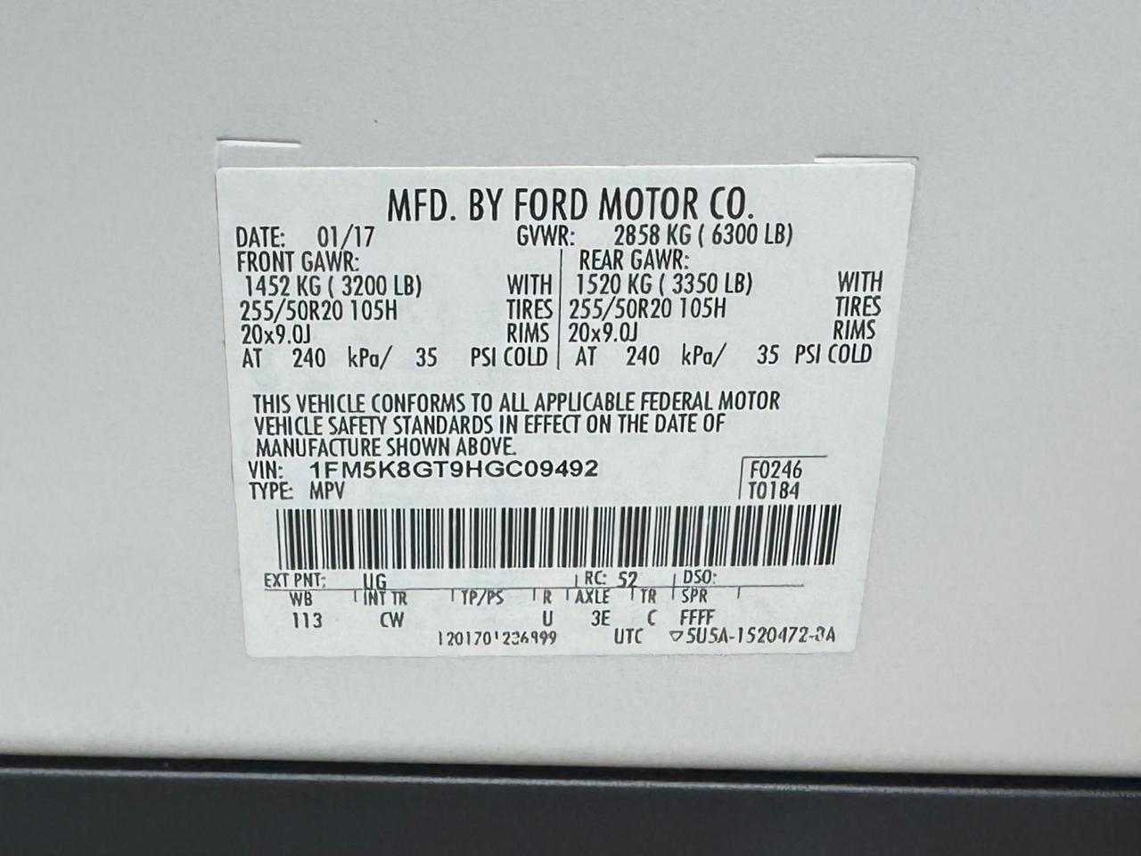 Ford Explorer Sport 4WD 2017