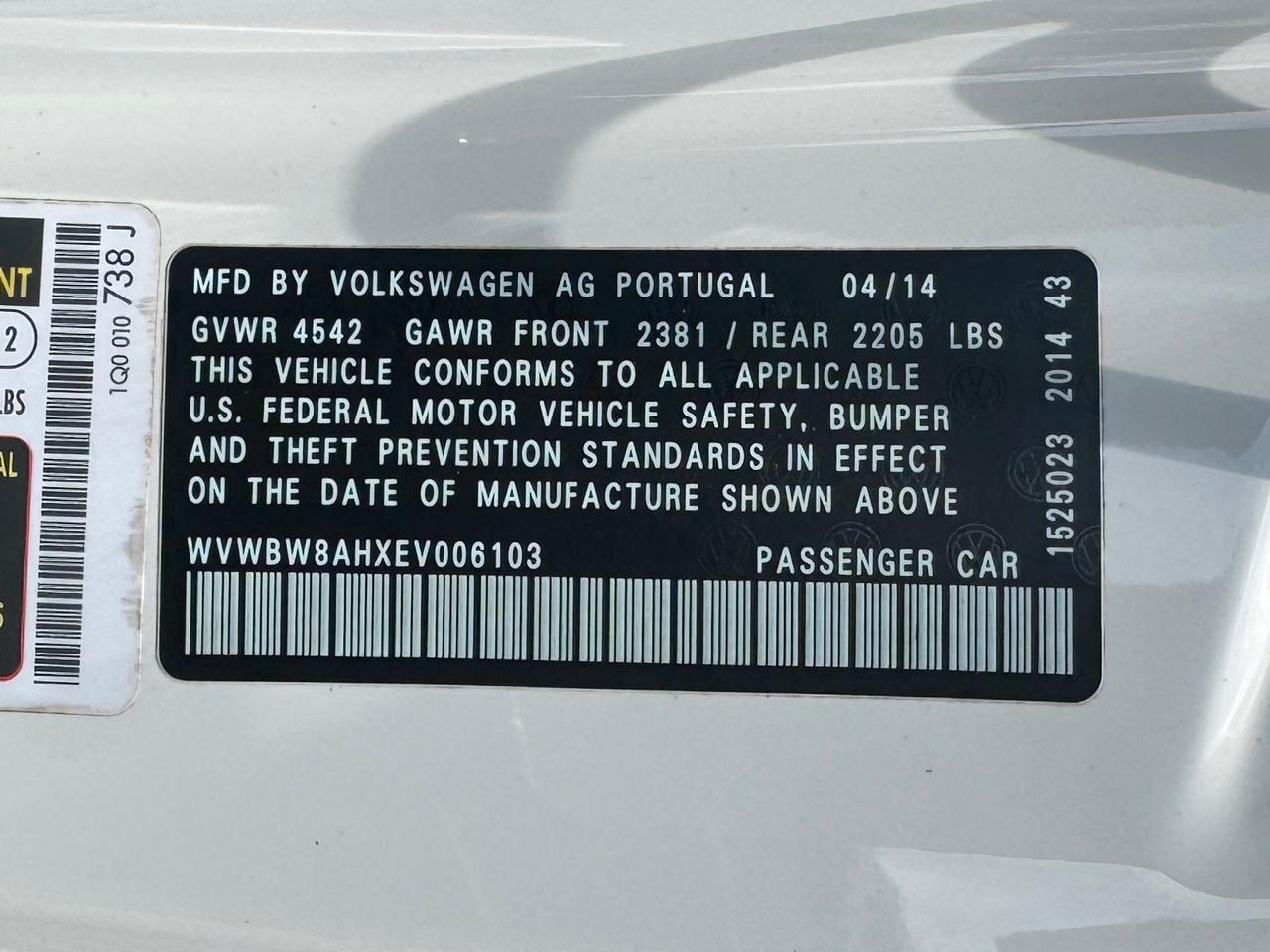 Volkswagen Eos  2014