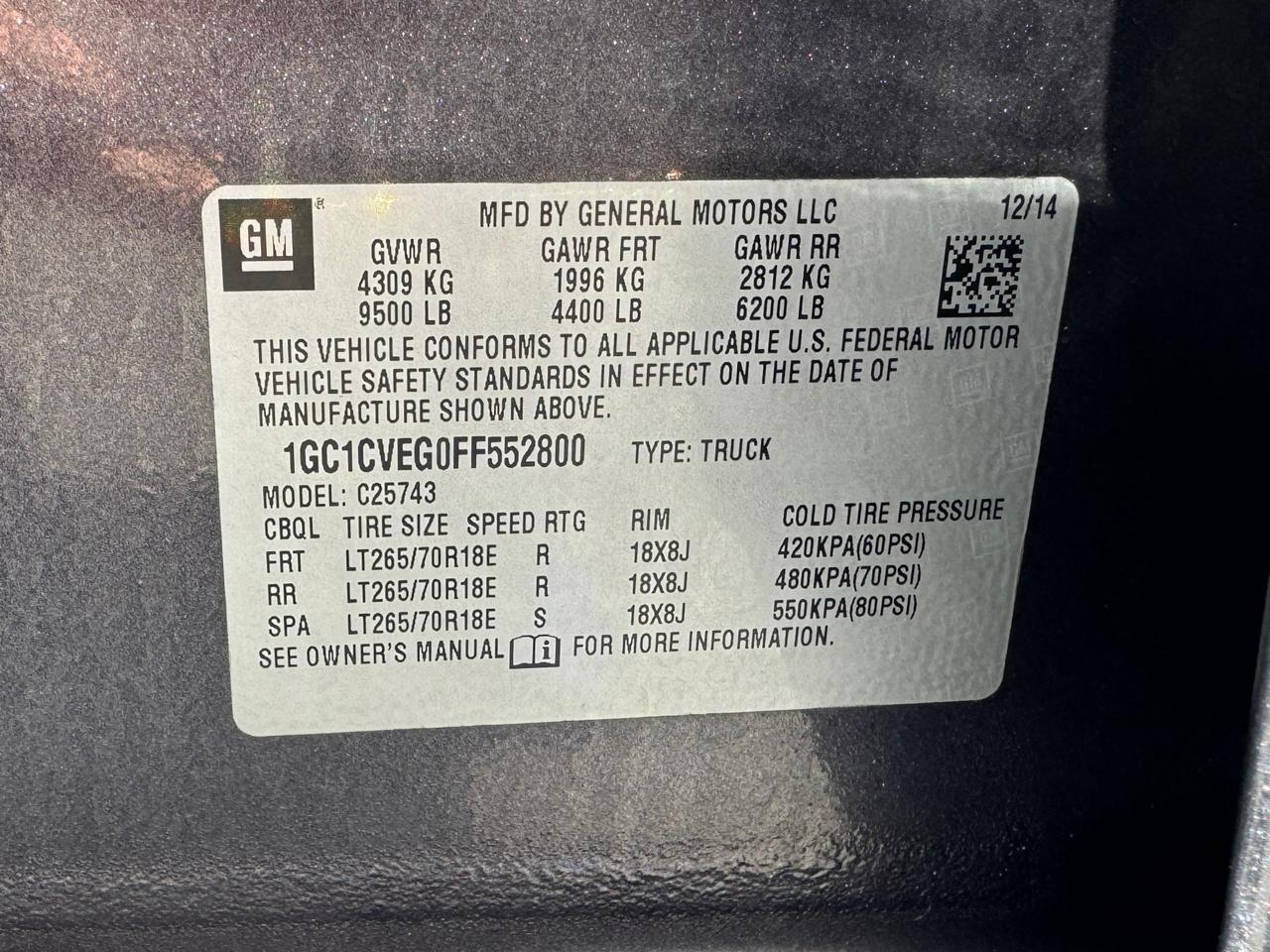 Chevrolet Silverado 2500HD  2015