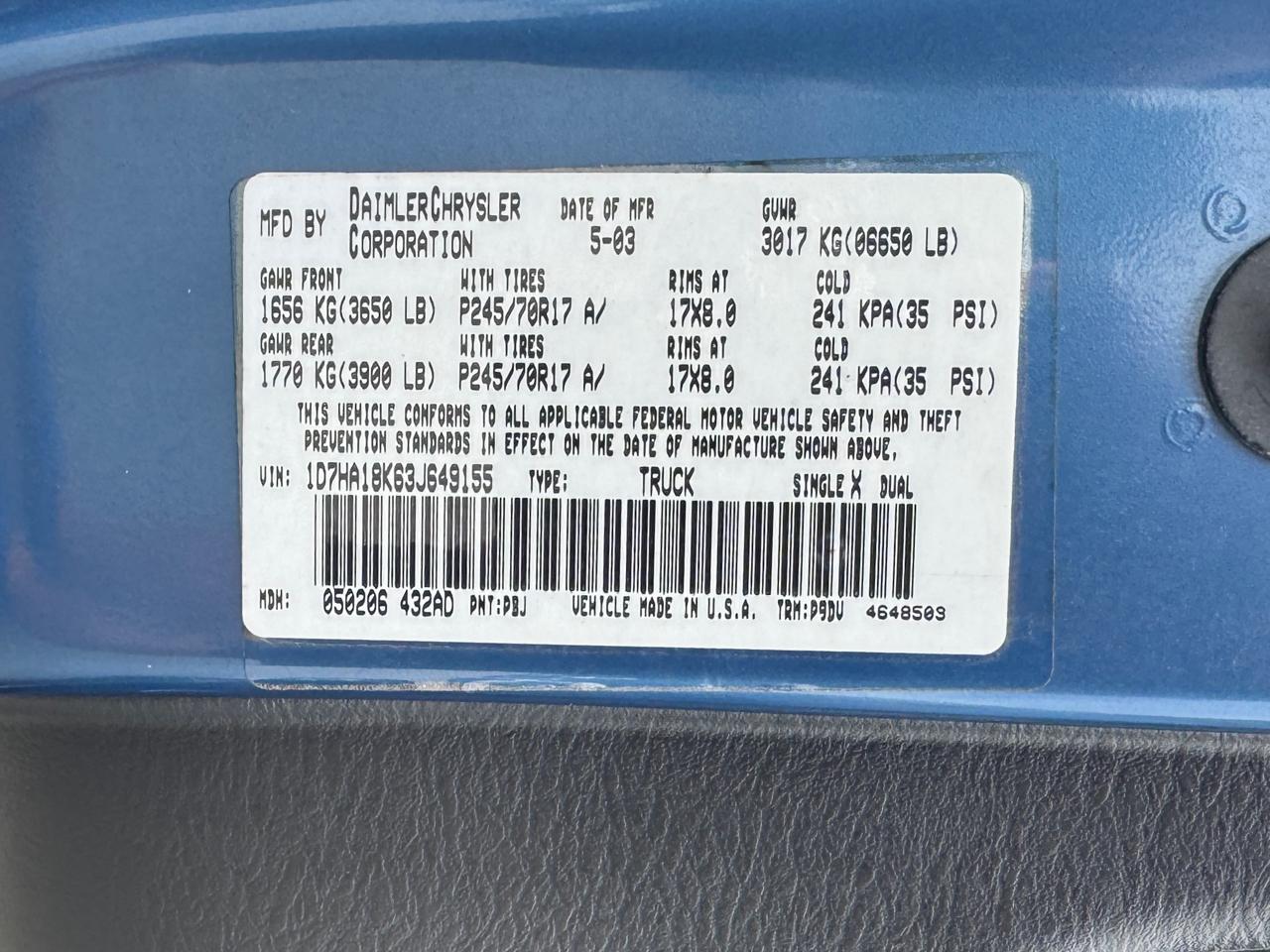 Dodge Ram 1500 ST Quad Cab 2003