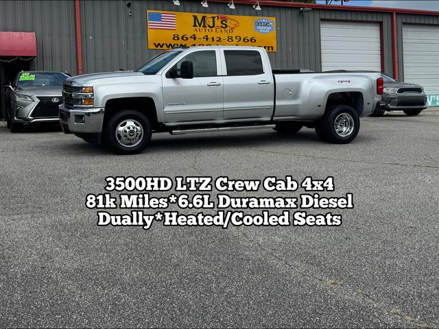 Silver 2015 Chevrolet Silverado 3500HD Pickup Truck Four-Wheel Drive Automatic