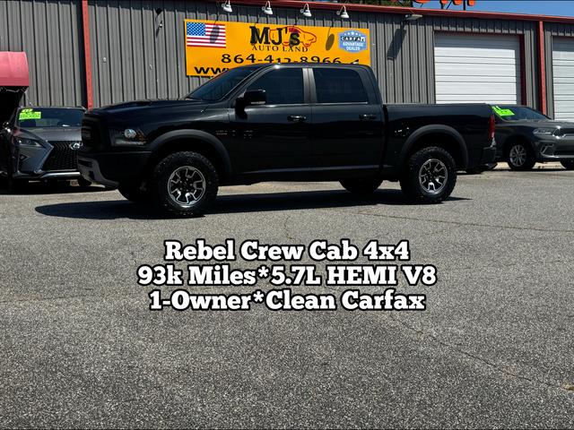 Black 2017 RAM 1500 Pickup Truck Four-Wheel Drive Automatic