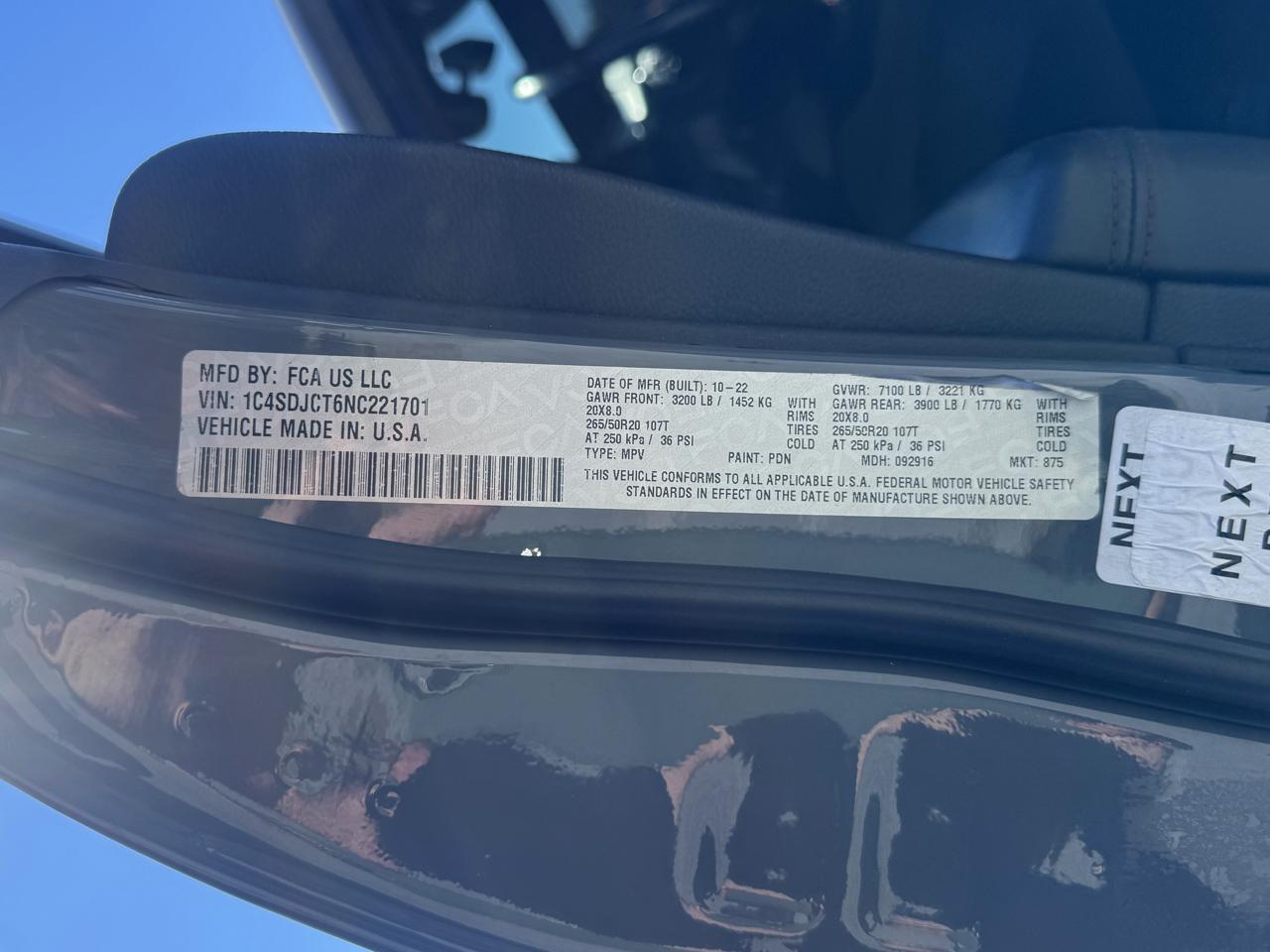 Dodge Durango R/T AWD 2022