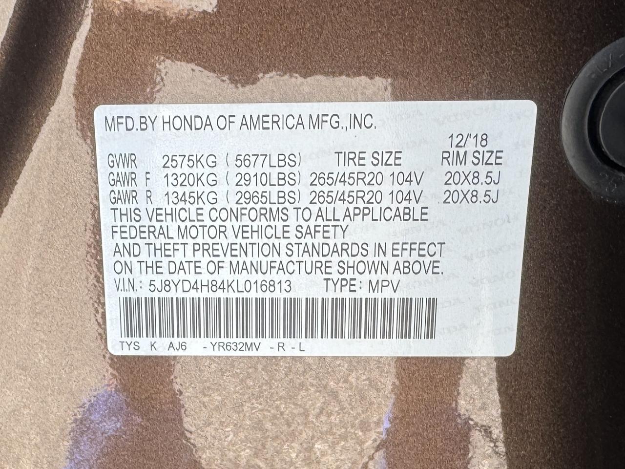Acura MDX SH-AWD w/Advance Package 2019