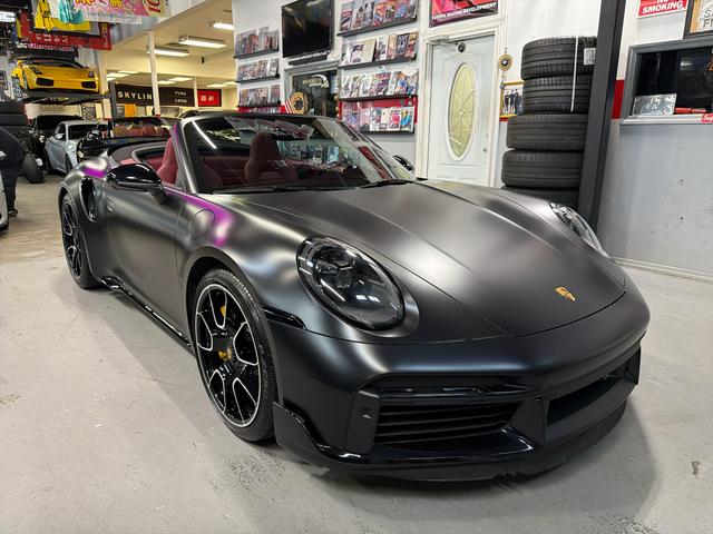 Black 2024 Porsche 911 Turbo S Cabriolet AWD Convertible All-Wheel Drive Automatic