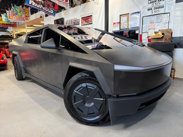 Silver 2025 Tesla Cybertruck Crew Cab AWD Pickup Truck All-Wheel Drive