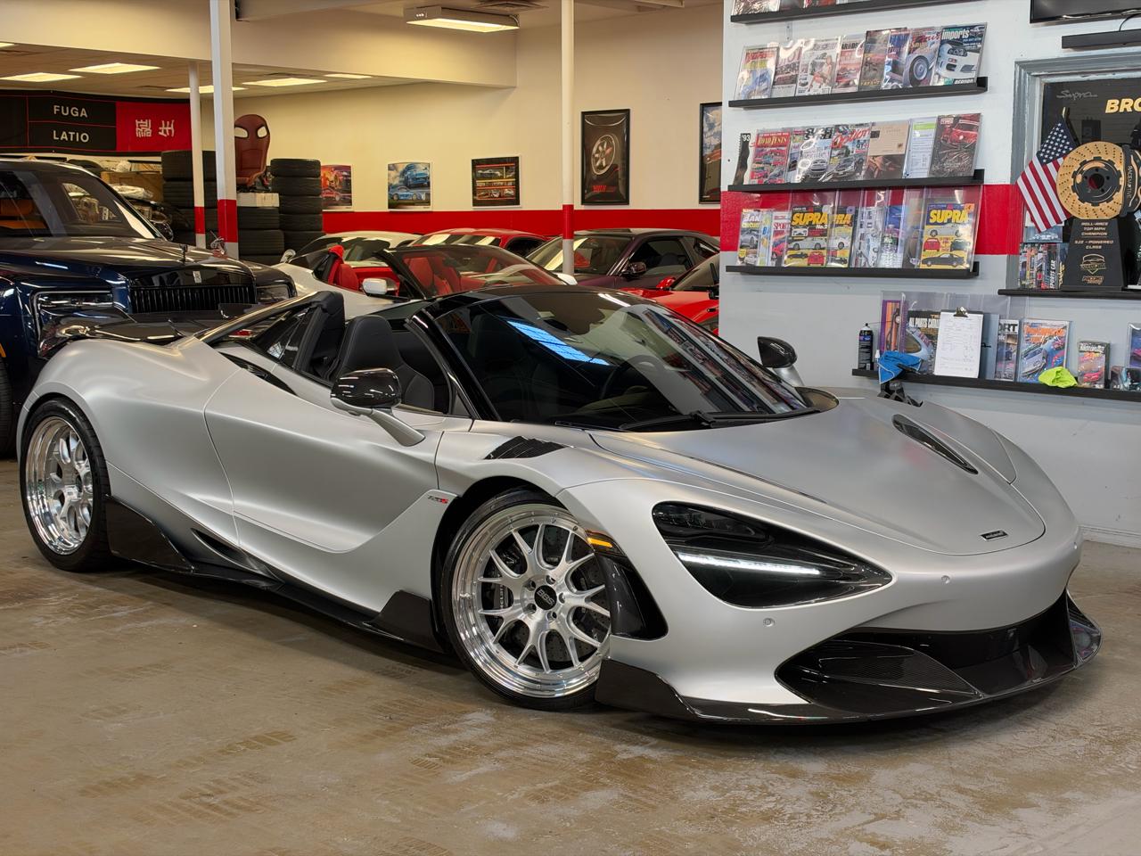 Silver 2020 McLaren 720S Convertible Rear-Wheel Drive 