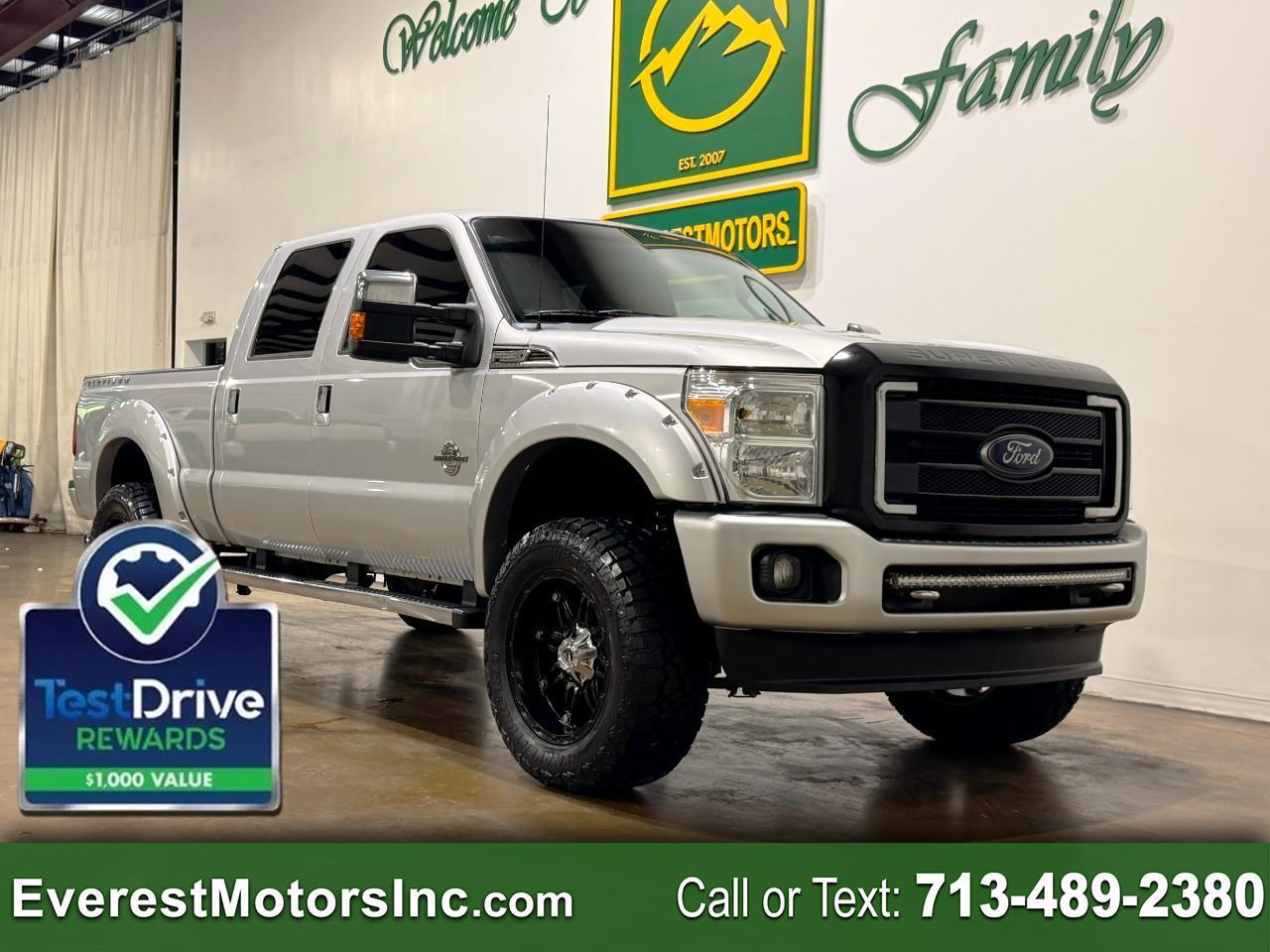 2014 Ford Super Duty F-250 SRW PLATINUM 4x4 CREWCAB SHORTWB 6.7L V8 DIESEL