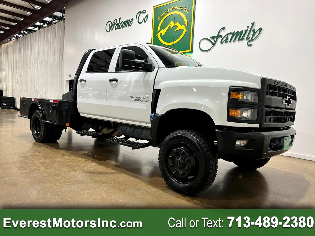 Used 2019 Chevrolet Silverado 4500 MD 4X4 CC WT FLATBED 6.6L DURAMAX