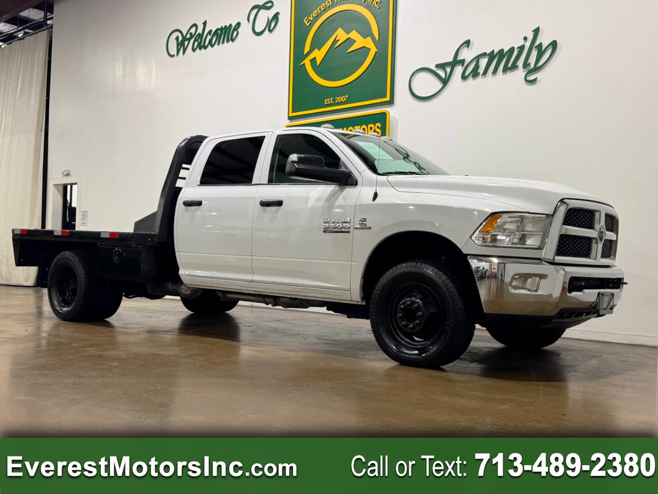 2018 RAM 3500 TRADESMAN 4X4 CREWCAB 9FT FLATBED PTO DIESEL AISIN