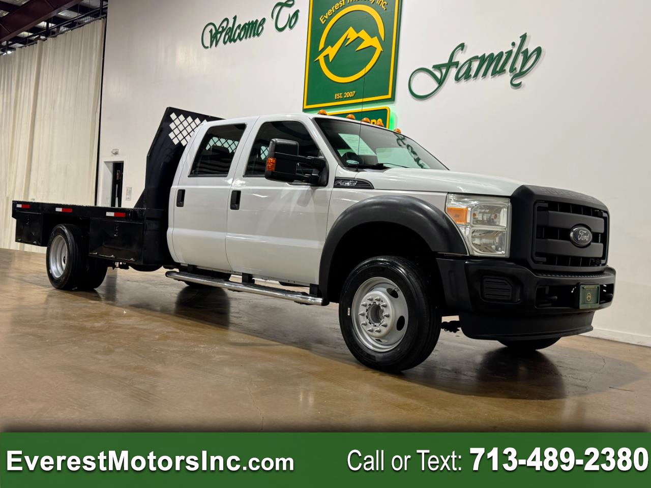 2015 Ford Super Duty F-450 DRW XL 4X2 CC LONG WB 12FT FLATBED RWD 6.8L GAS 1OWNER