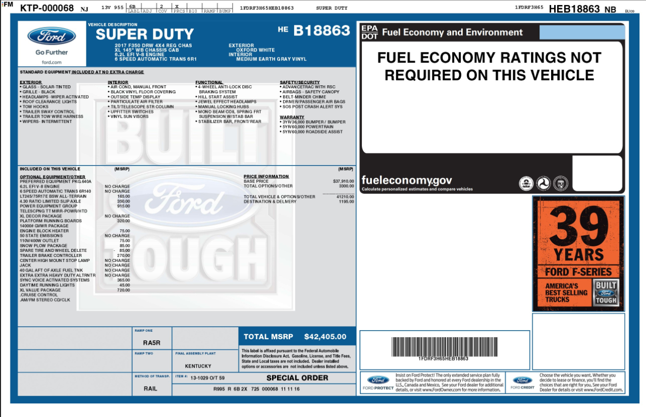 Ford Super Duty F-350 DRW  2017