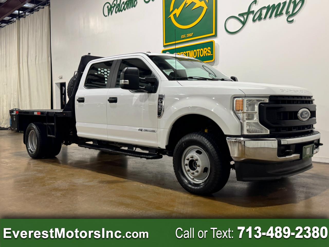 2022 Ford Super Duty F-350 DRW XL 4X4 CREW CAB 9FT FLATBED 6.7L DIESEL PTO 1OWNER