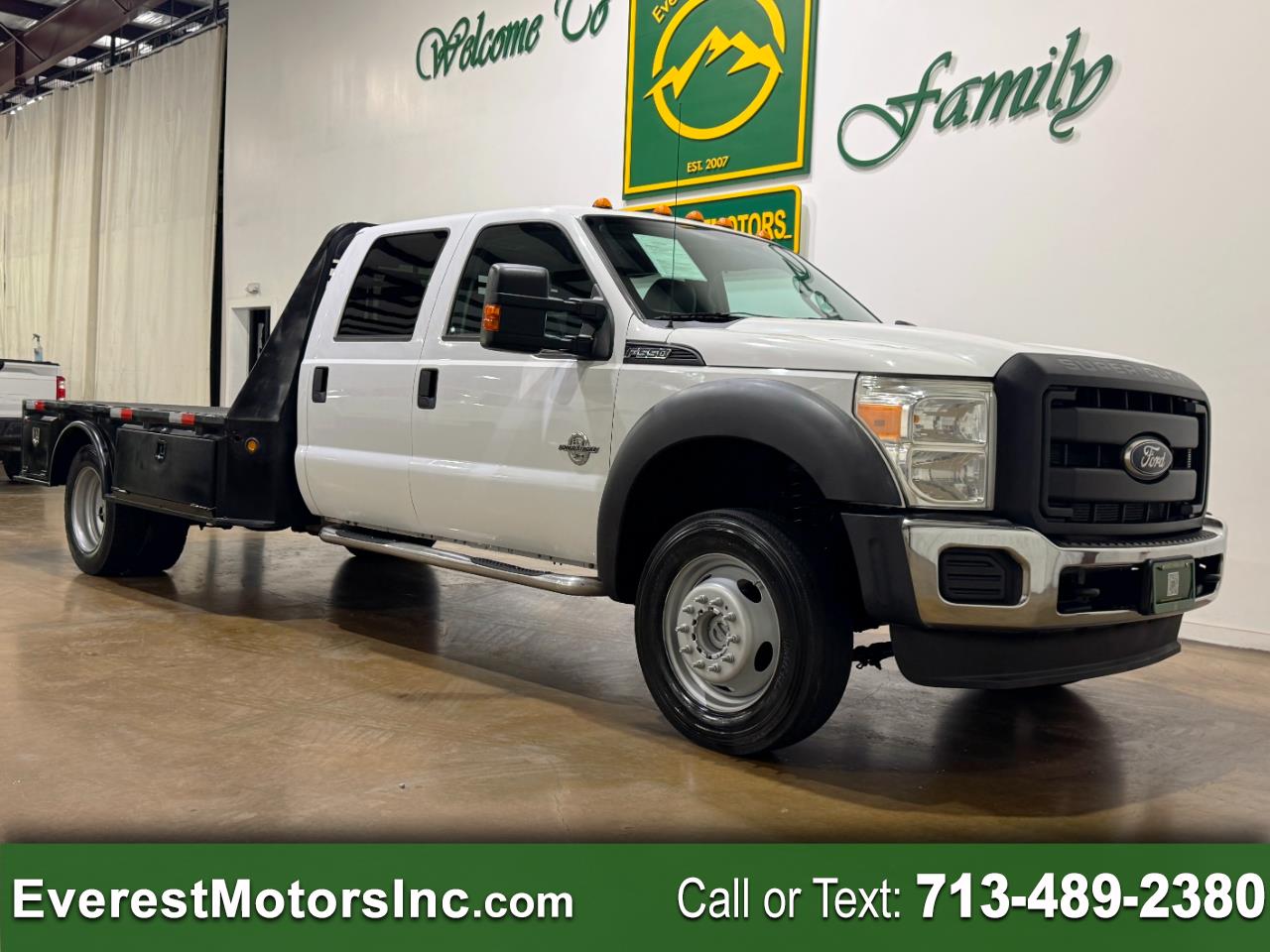 2011 Ford Super Duty F-550 DRW XL 4X4 CREW CAB 11FT FLATBED 6.7L V8 DIESEL PTO