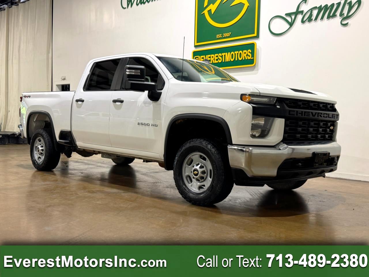 2021 Chevrolet Silverado 2500HD WT 4X4 CREW CAB SHORT B 6.6L V8 GAS 1OWNER