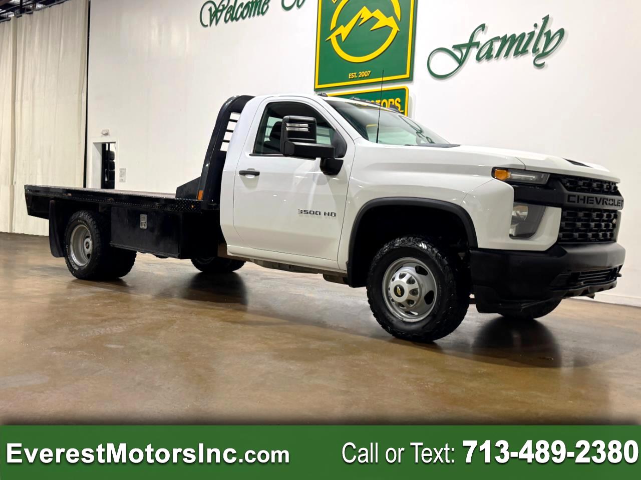 2023 Chevrolet Silverado 3500 WT 4X4 REG CAB 11FT FLATBED DRW 6.6L V8 GAS 1OWNER