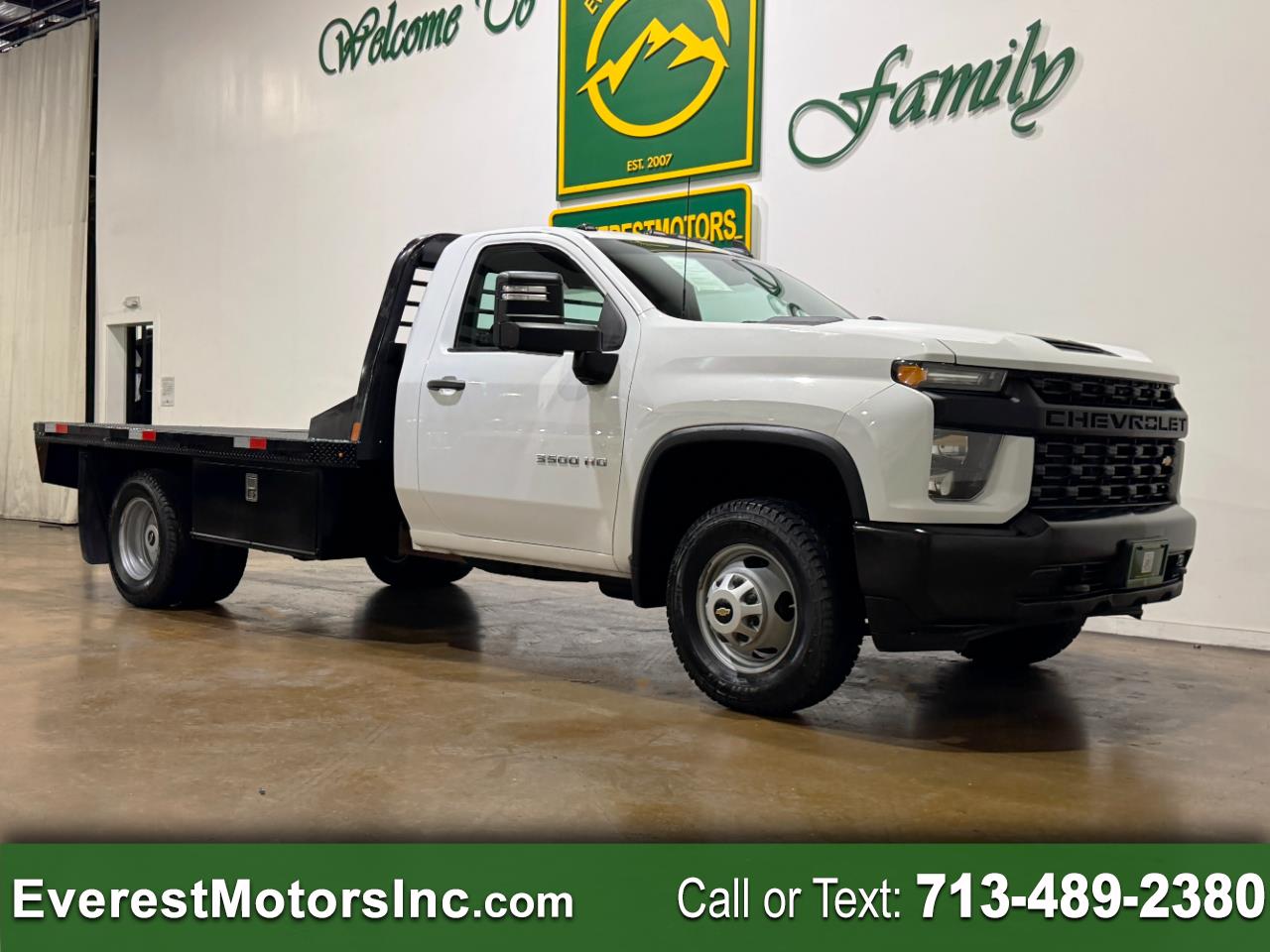 2023 Chevrolet Silverado 3500 WT 4X4 REG CAB 11FT FLATBED DRW 6.6L V8 GAS 1OWNER