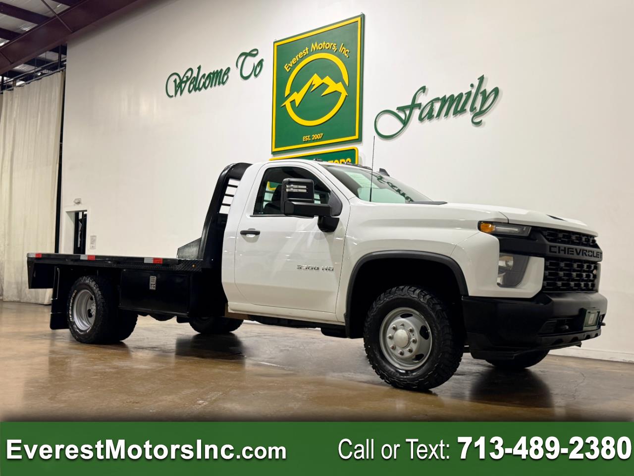 2023 Chevrolet Silverado 3500 WT 4X4 REG CAB 11FT FLATBED DRW 6.6L V8 GAS 1OWNER