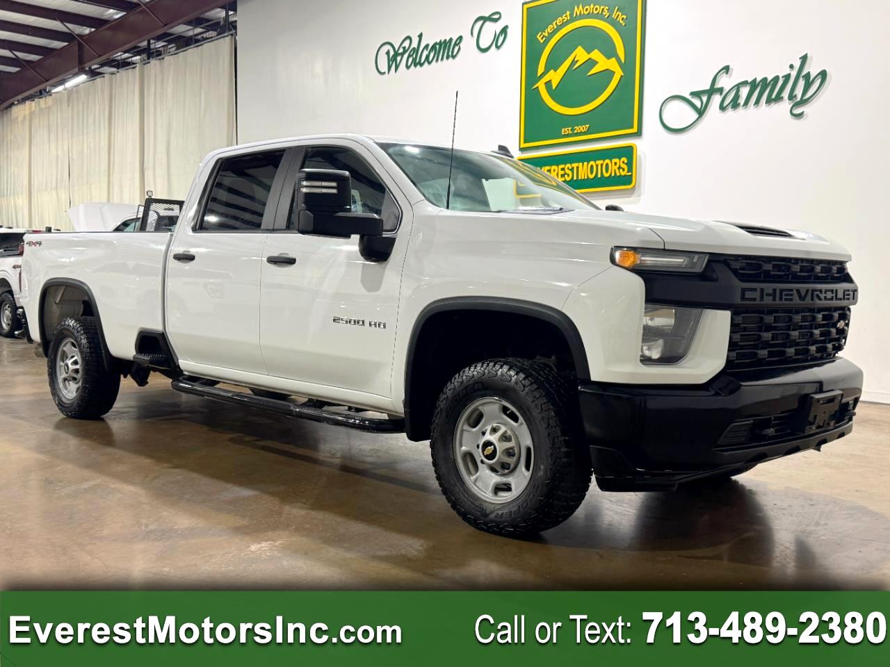 2021 Chevrolet Silverado 2500HD WT 4X4 CREW CAB LONG WB 6.6L DURAMAX DIESEL 1OWNER