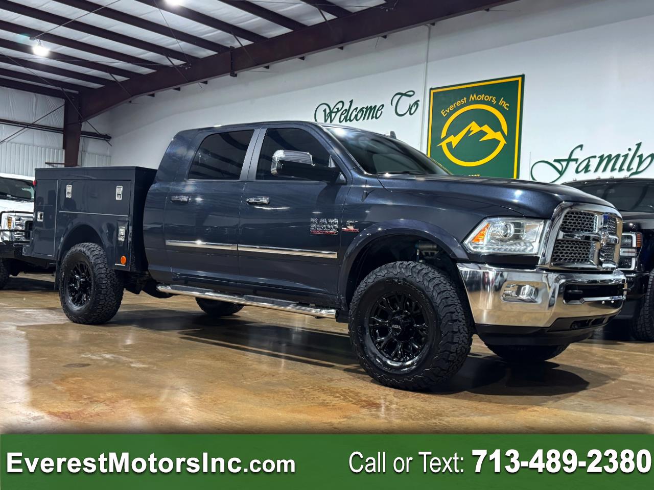 2015 RAM 3500 LARAMIE 4X4 MEGACAB UTILITY BED 6.7L DIESEL 1OWNER