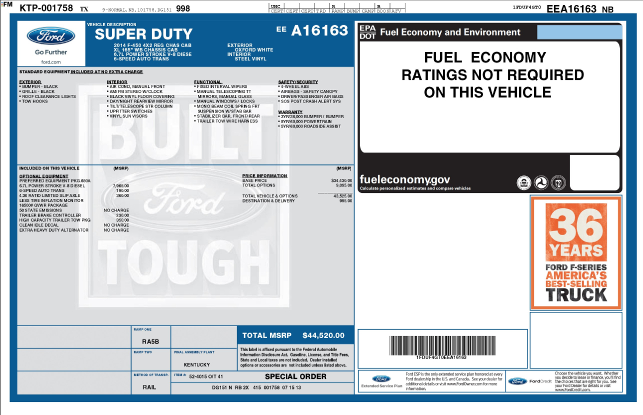 Ford Super Duty F-450 DRW  2014 Ford Super Duty F-450 DRW  2014