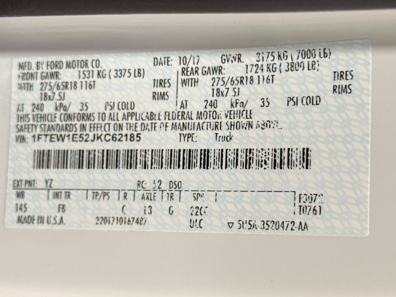 Ford F-150  2018 Ford F-150  2018