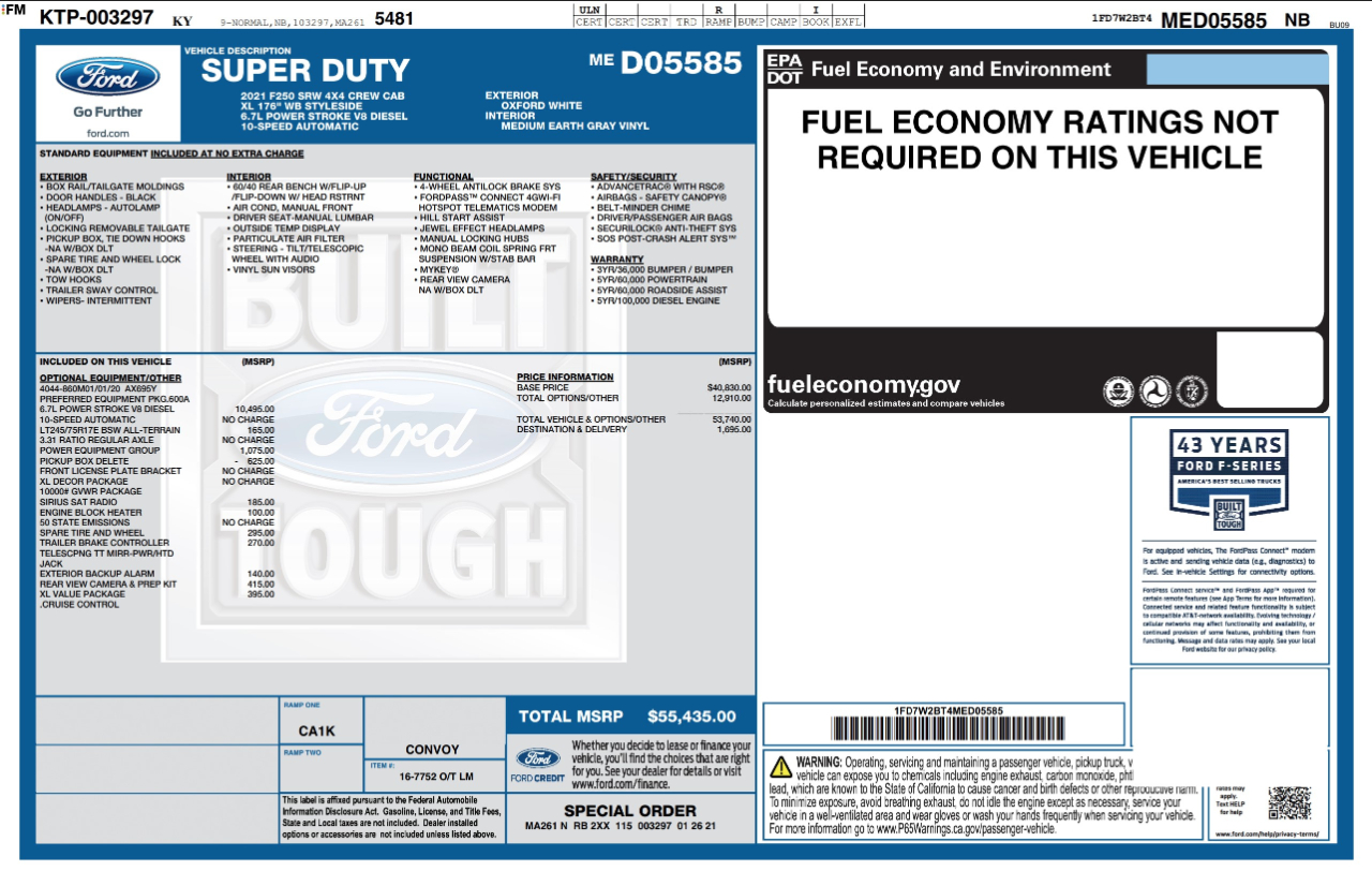 Ford Super Duty F-250 SRW  2021 Ford Super Duty F-250 SRW  2021