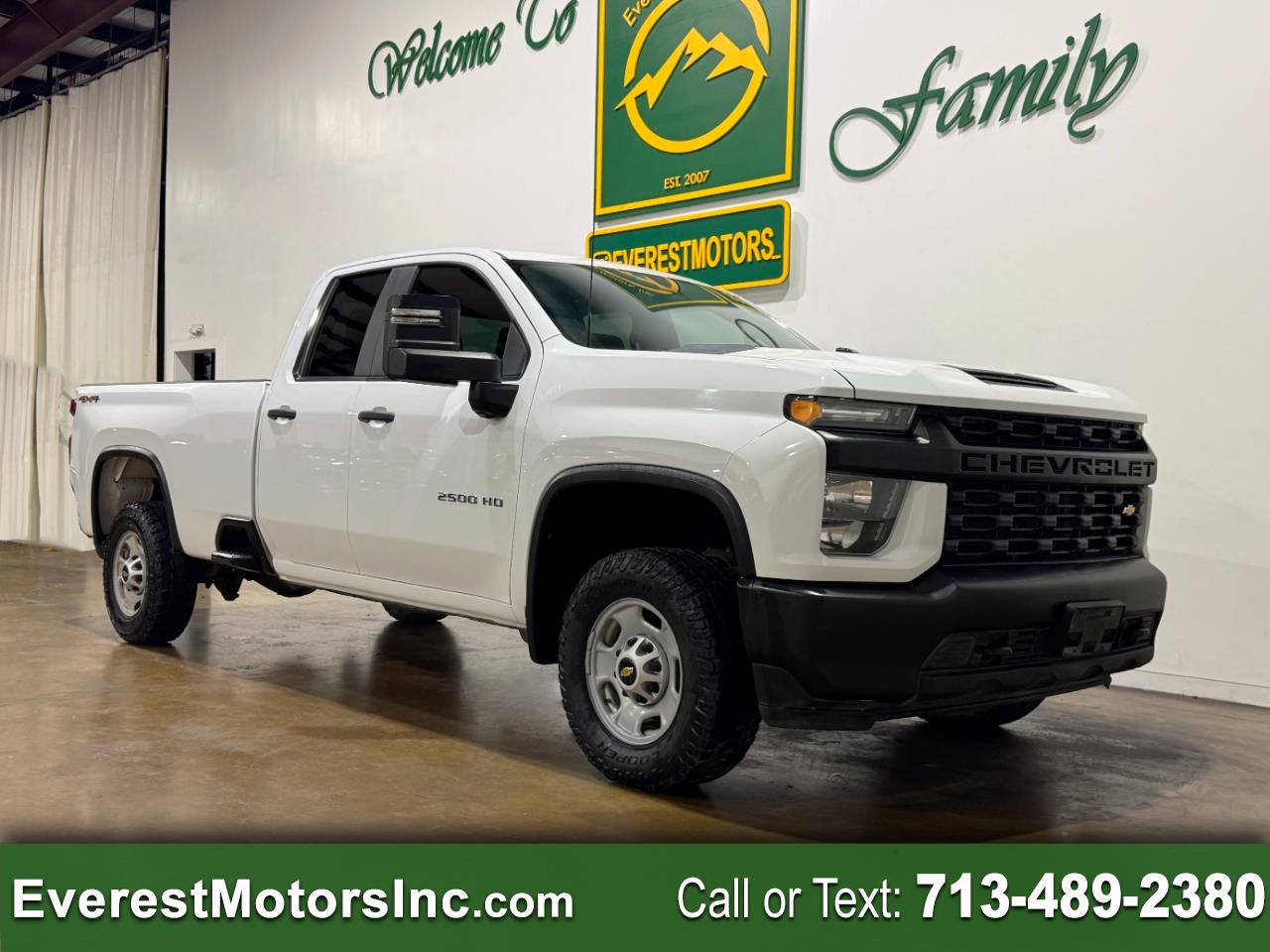 2020 Chevrolet Silverado 2500HD WT 4X4 DOUBLE CAB LONG WB 6.6L V8 GAS 1OWNER