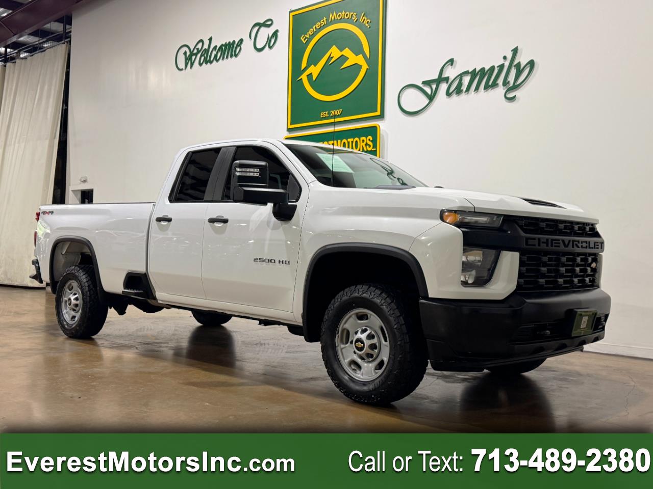 2020 Chevrolet Silverado 2500HD WT 4X4 DOUBLE CAB LONG WB 6.6L V8 GAS 1OWNER