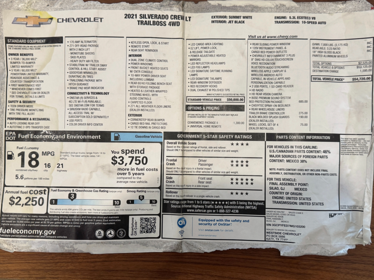 Chevrolet Silverado 1500  2021