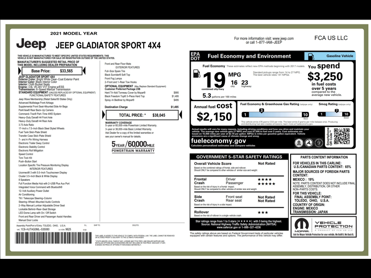 Jeep Gladiator  2021