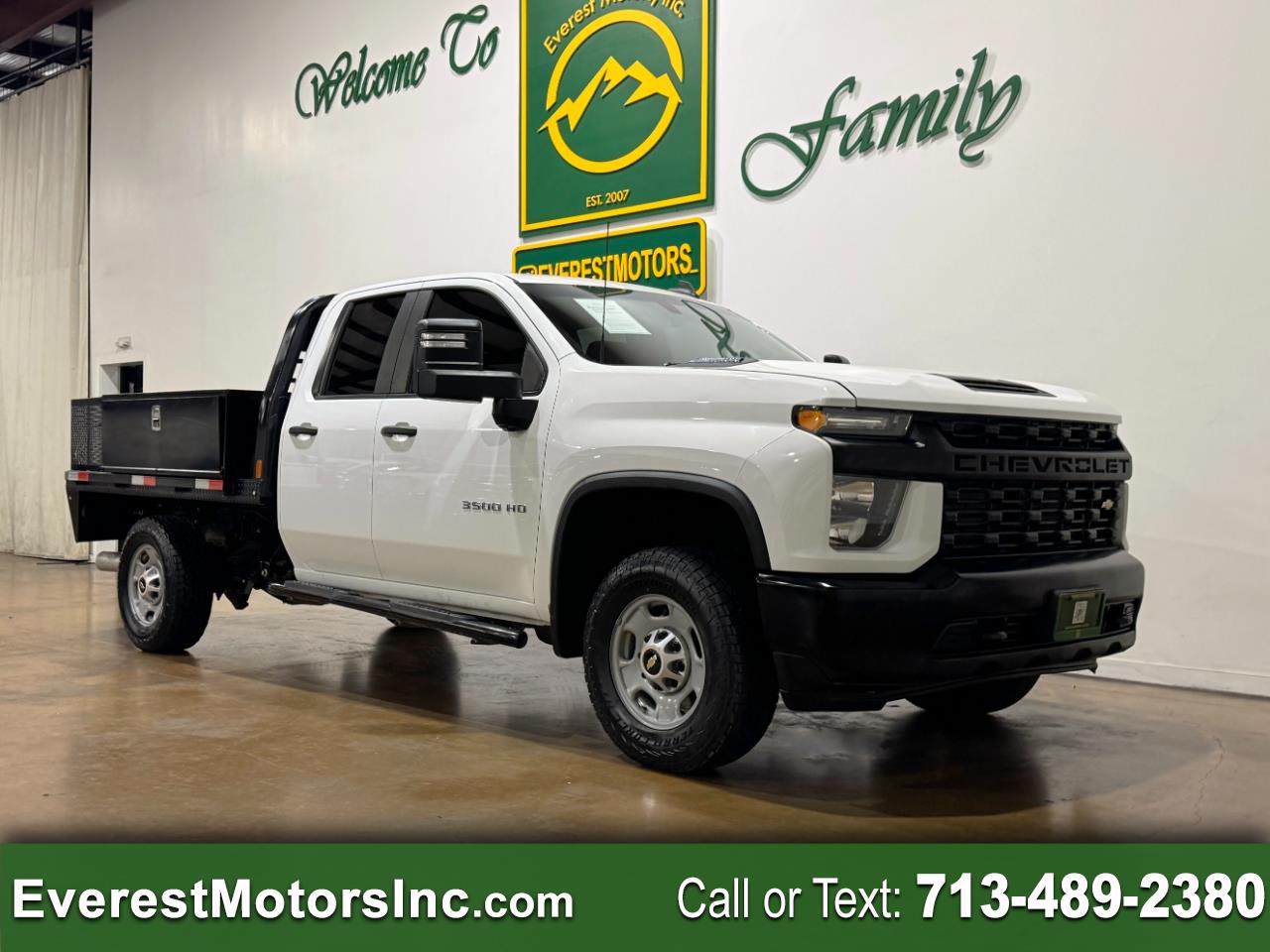 2023 Chevrolet Silverado 3500 WT 4X4DOUBLE CAB 8FT FLATBED 6.6L V8 DIESEL 1OWNER