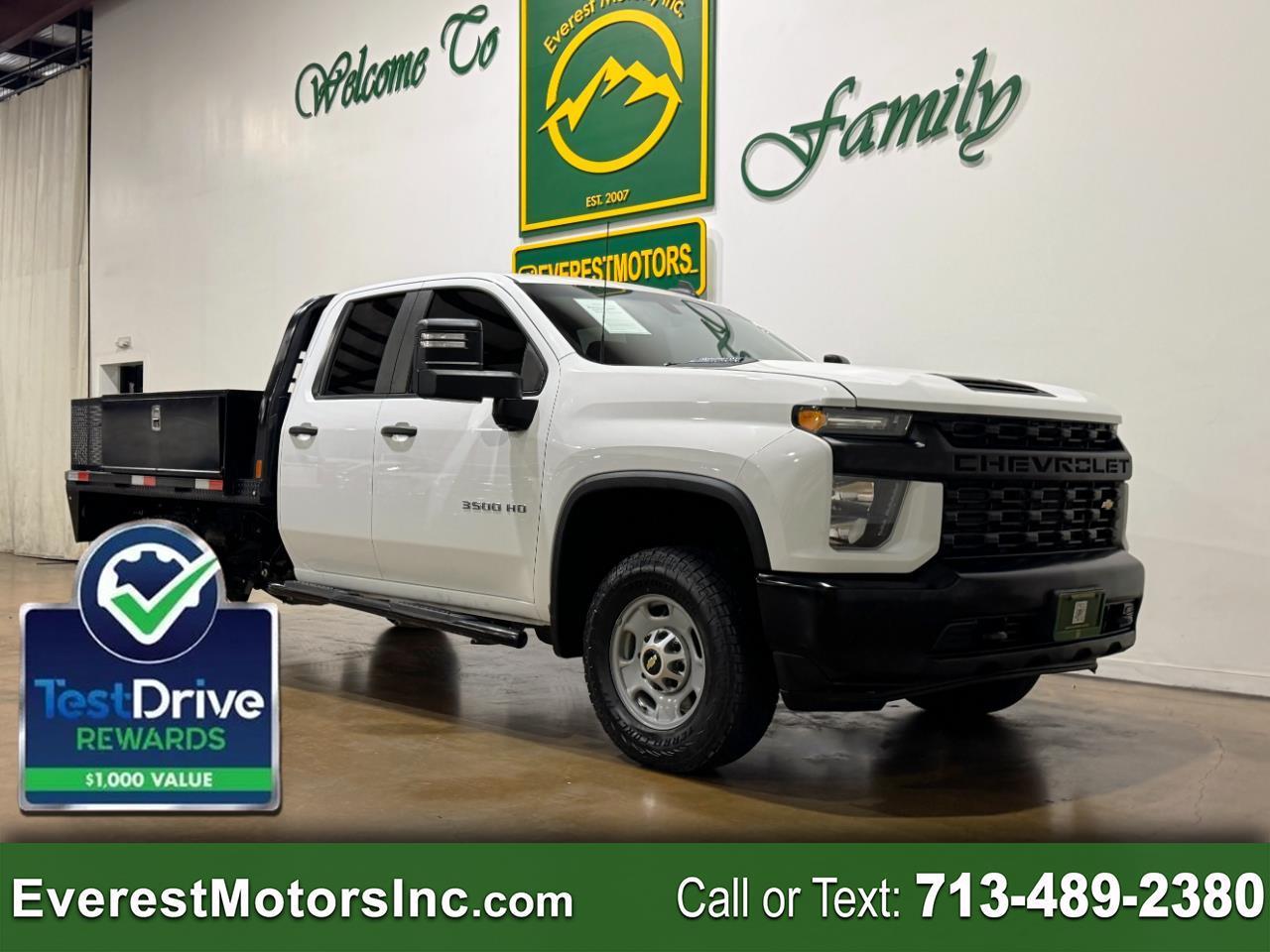 2023 Chevrolet Silverado 3500HD WT 4X4 DOUBLECAB 8FT FLATBED 6.6L V8 DIESEL 1OWNER