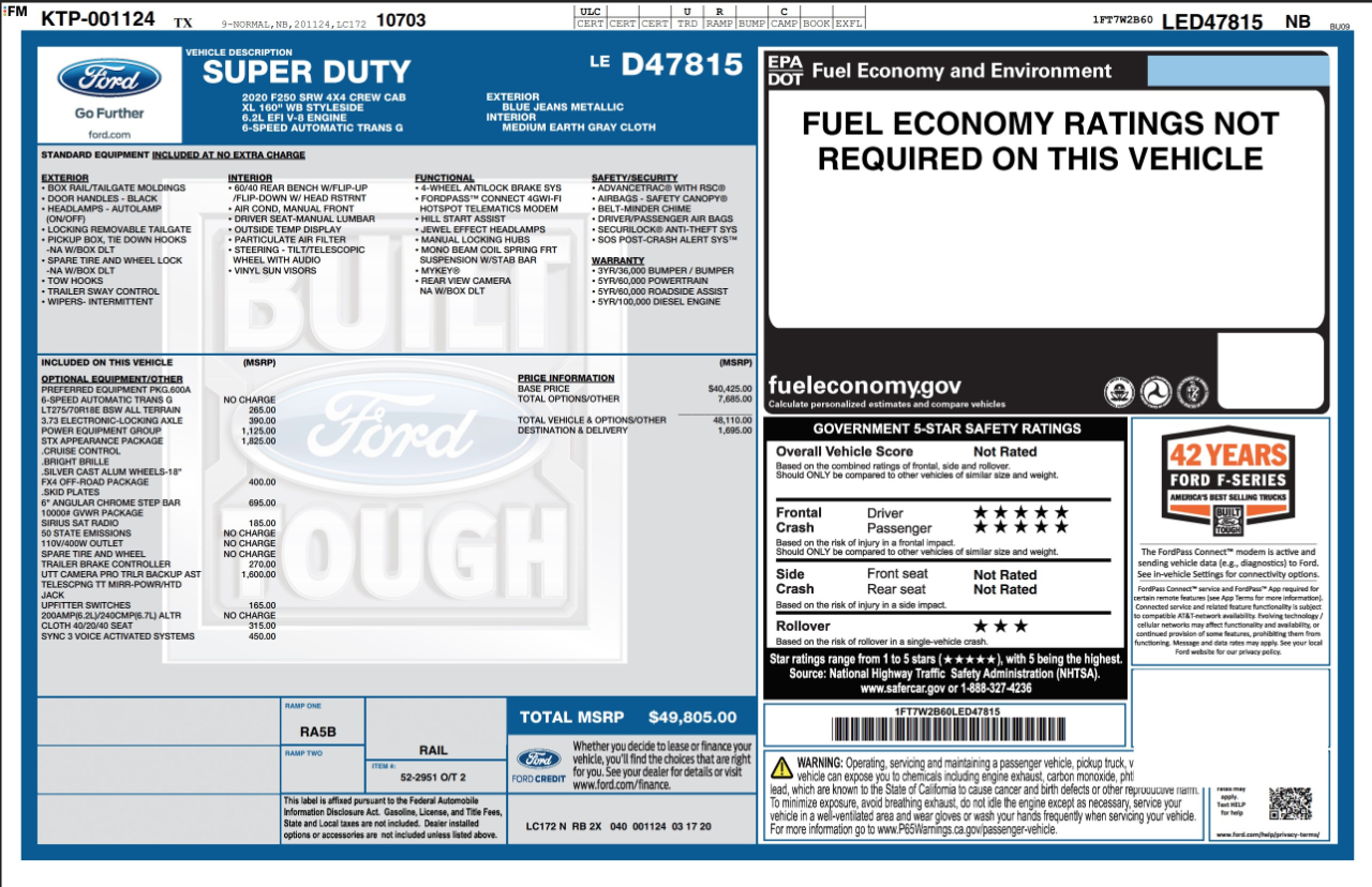 Ford Super Duty F-250 SRW  2020