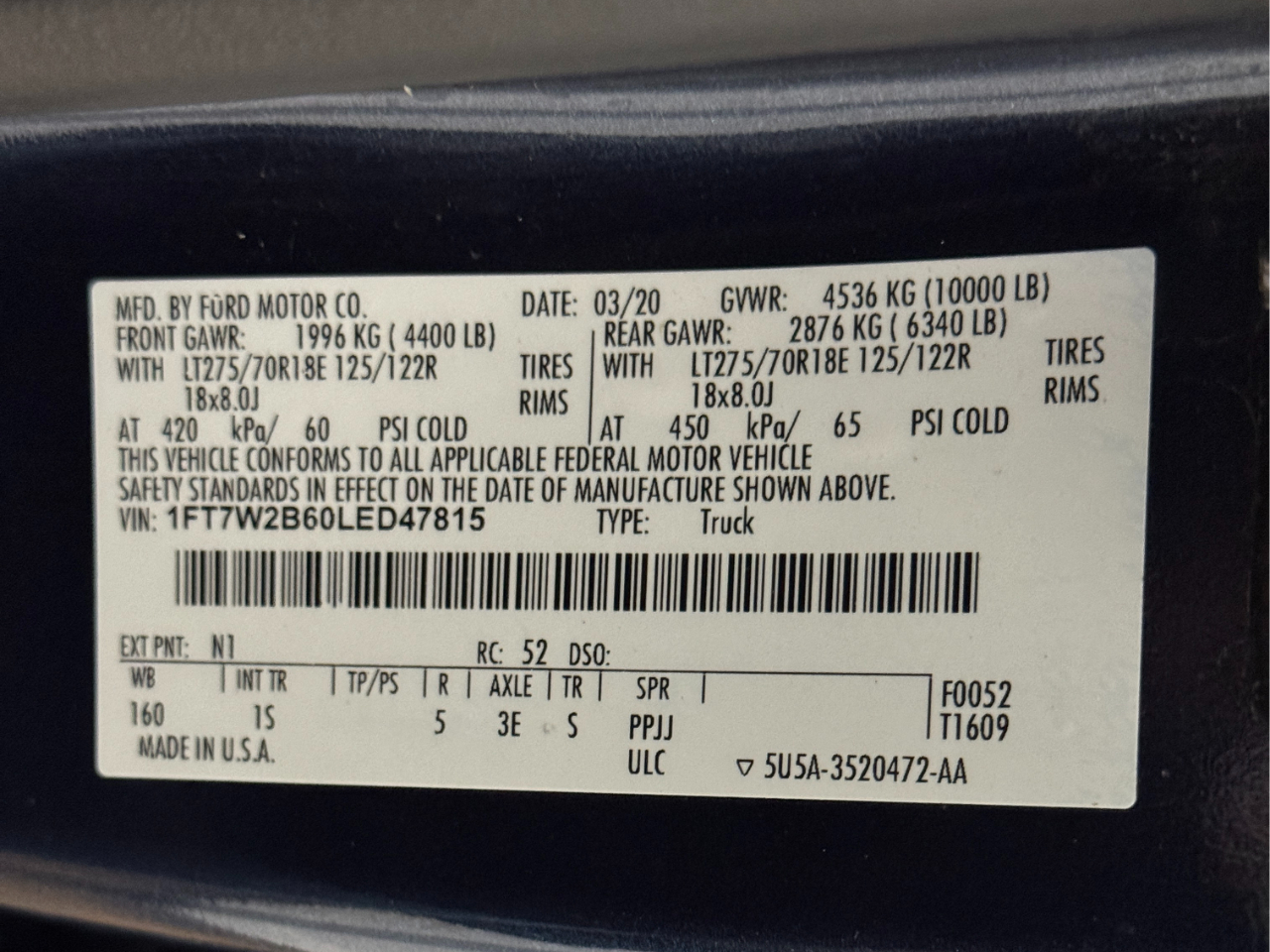 Ford Super Duty F-250 SRW  2020