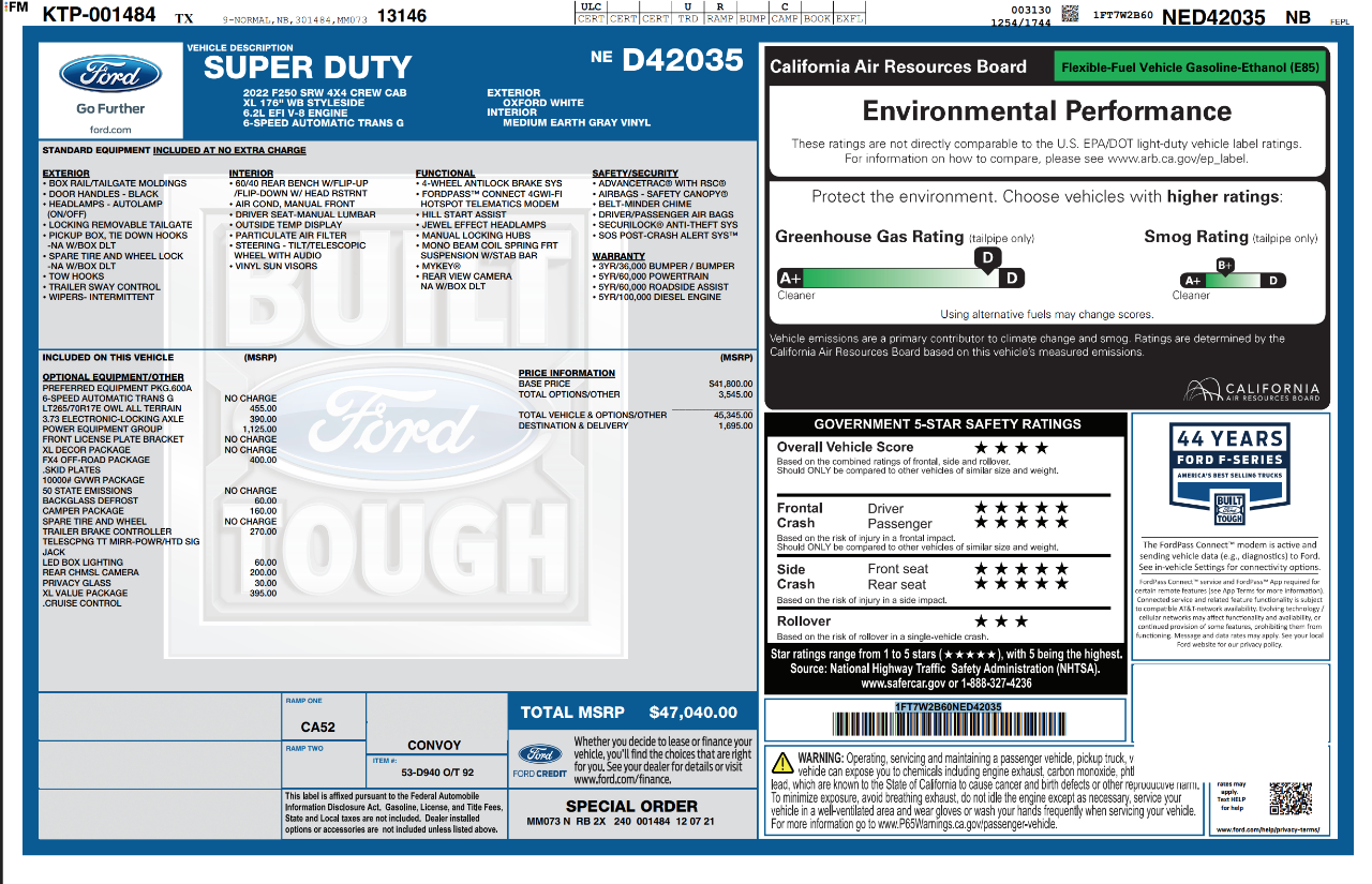Ford Super Duty F-250 SRW  2022