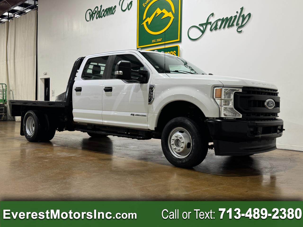 2022 Ford Super Duty F-350 DRW XL 4X4 CREW CAB 9FT FLATBED 6.7L DIESEL PTO 1OWNER