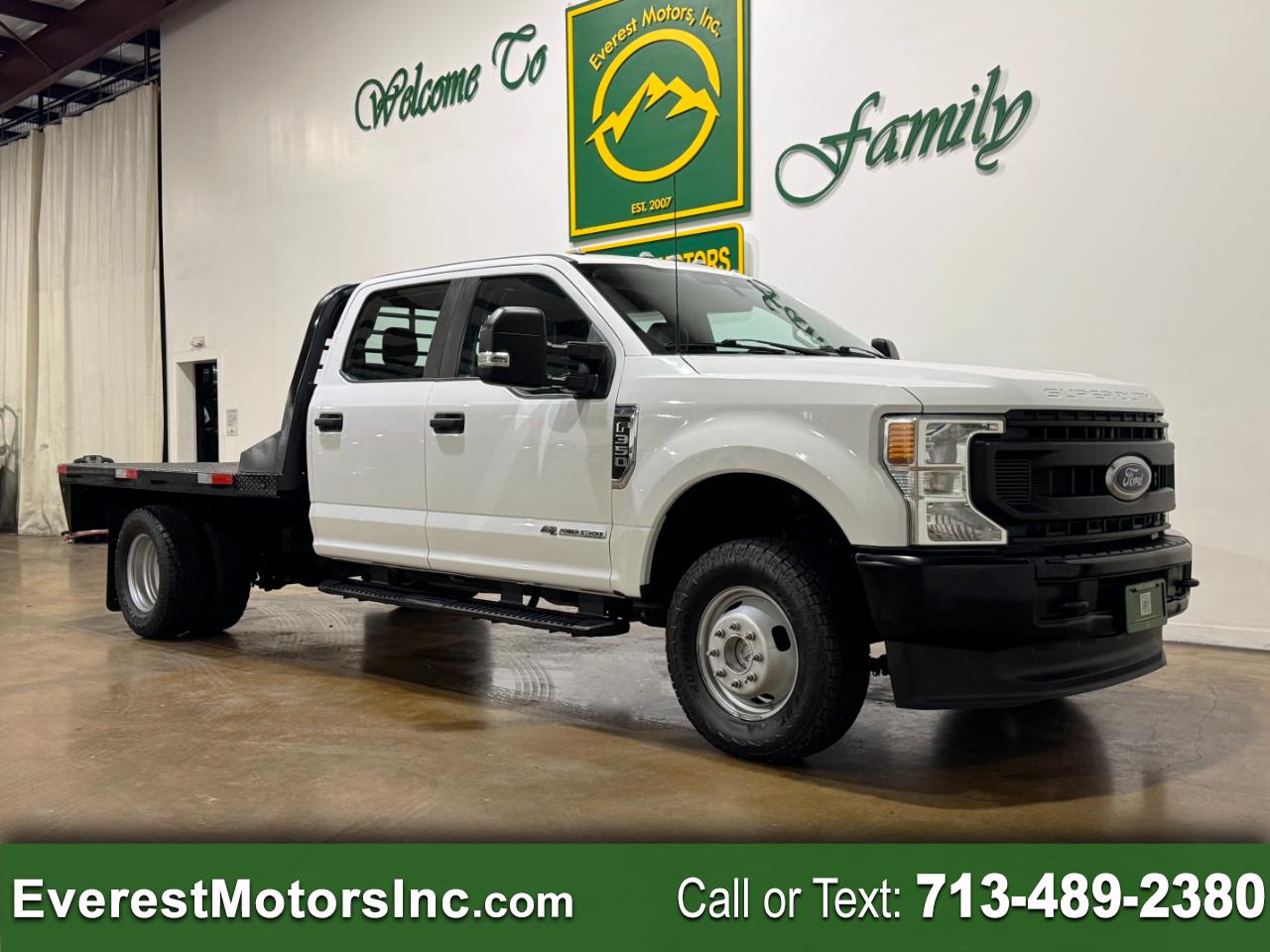2022 Ford Super Duty F-350 DRW XL 4X4 CREW CAB 9FT FLATBED 6.7L DIESEL PTO 1OWNER