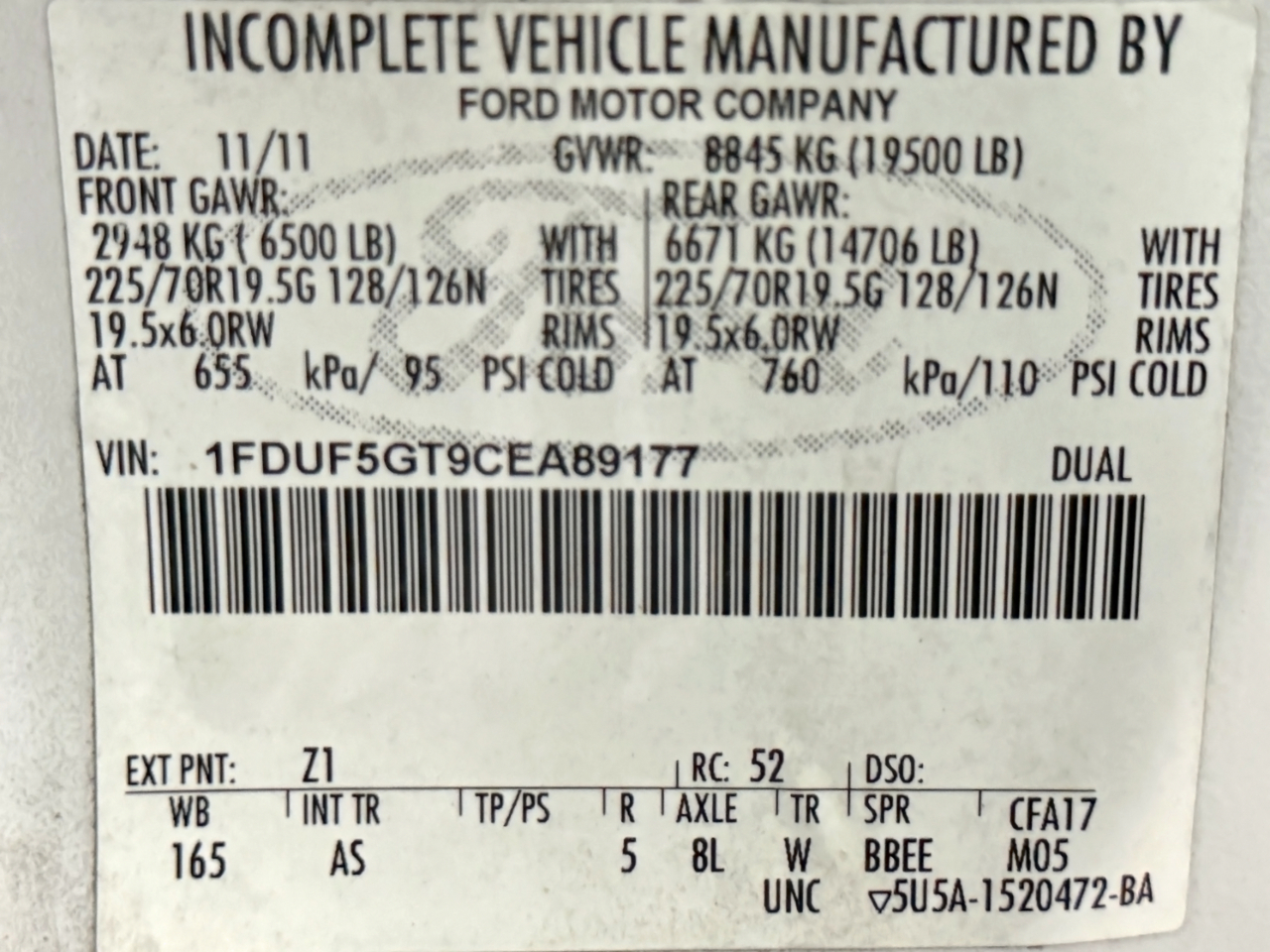Ford Super Duty F-550 DRW  2012