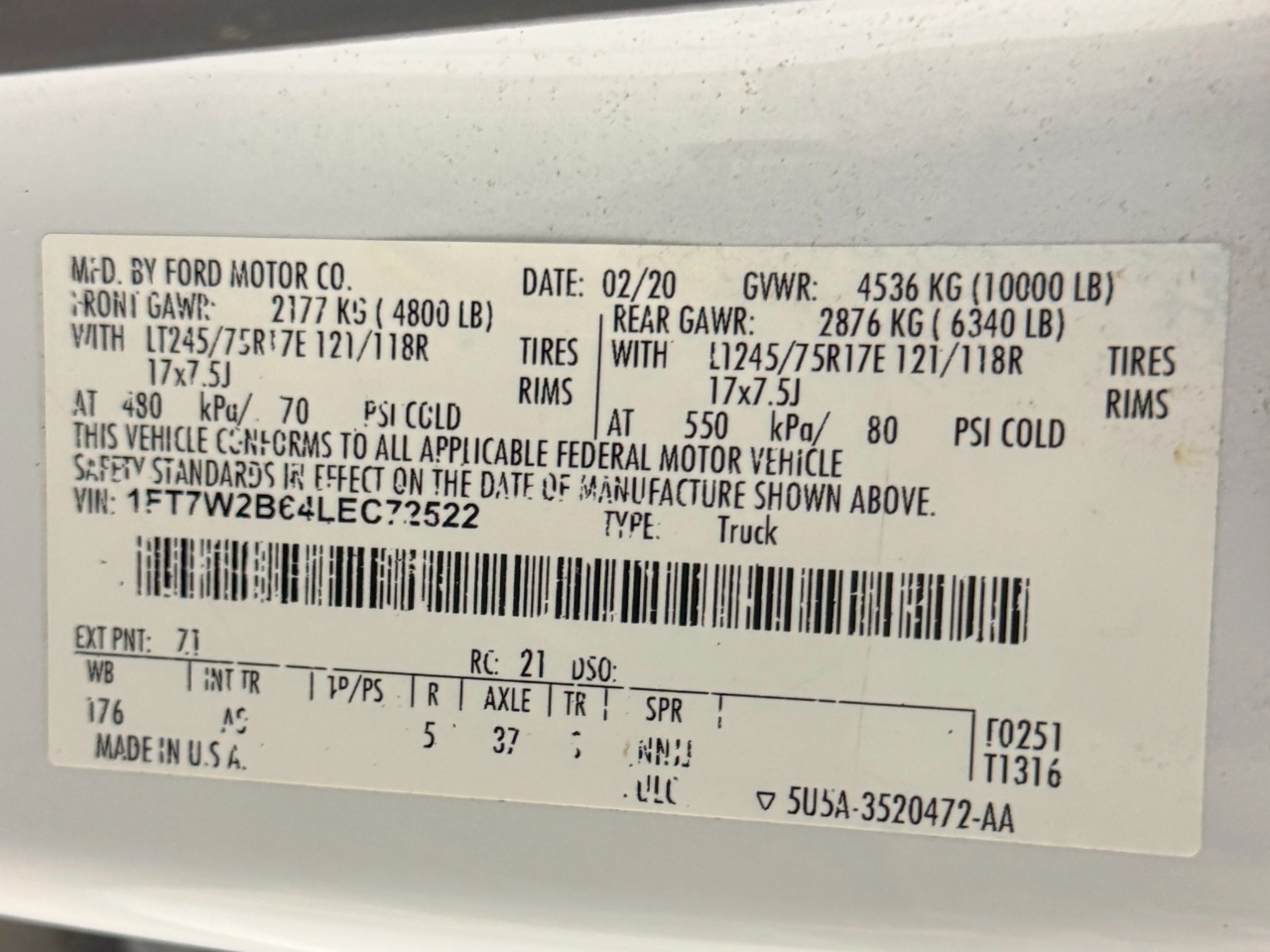 Ford Super Duty F-250 SRW  2020