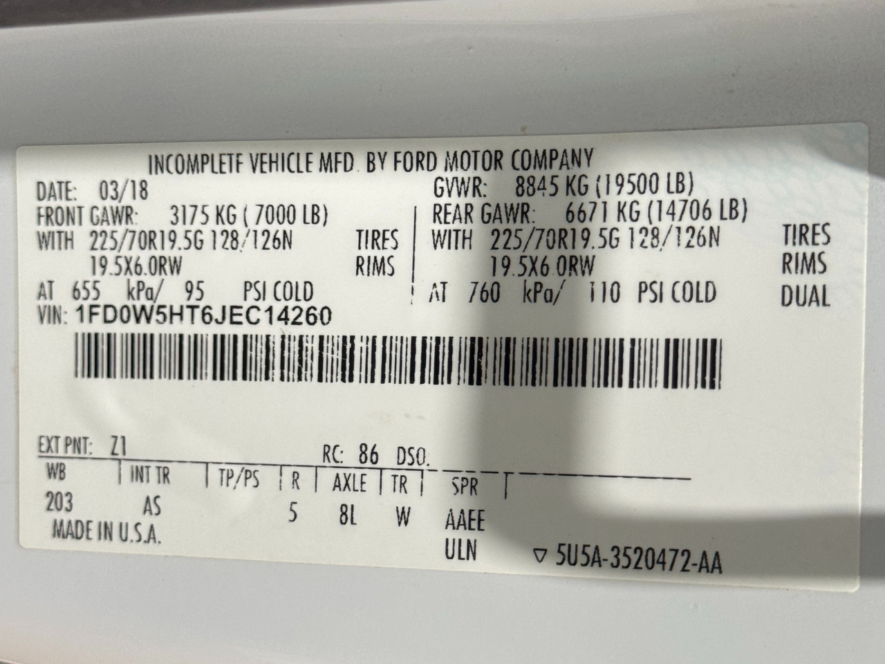 Ford Super Duty F-550 DRW  2018