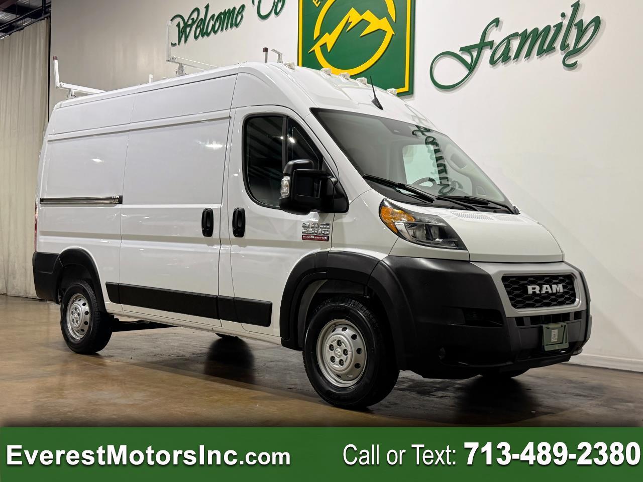 2022 RAM ProMaster Cargo Van 2500 HIGH ROOF 136"WB FWD 3.6L V6 GAS 1OWNER