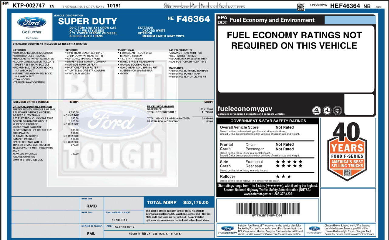 Ford Super Duty F-250 SRW  2017