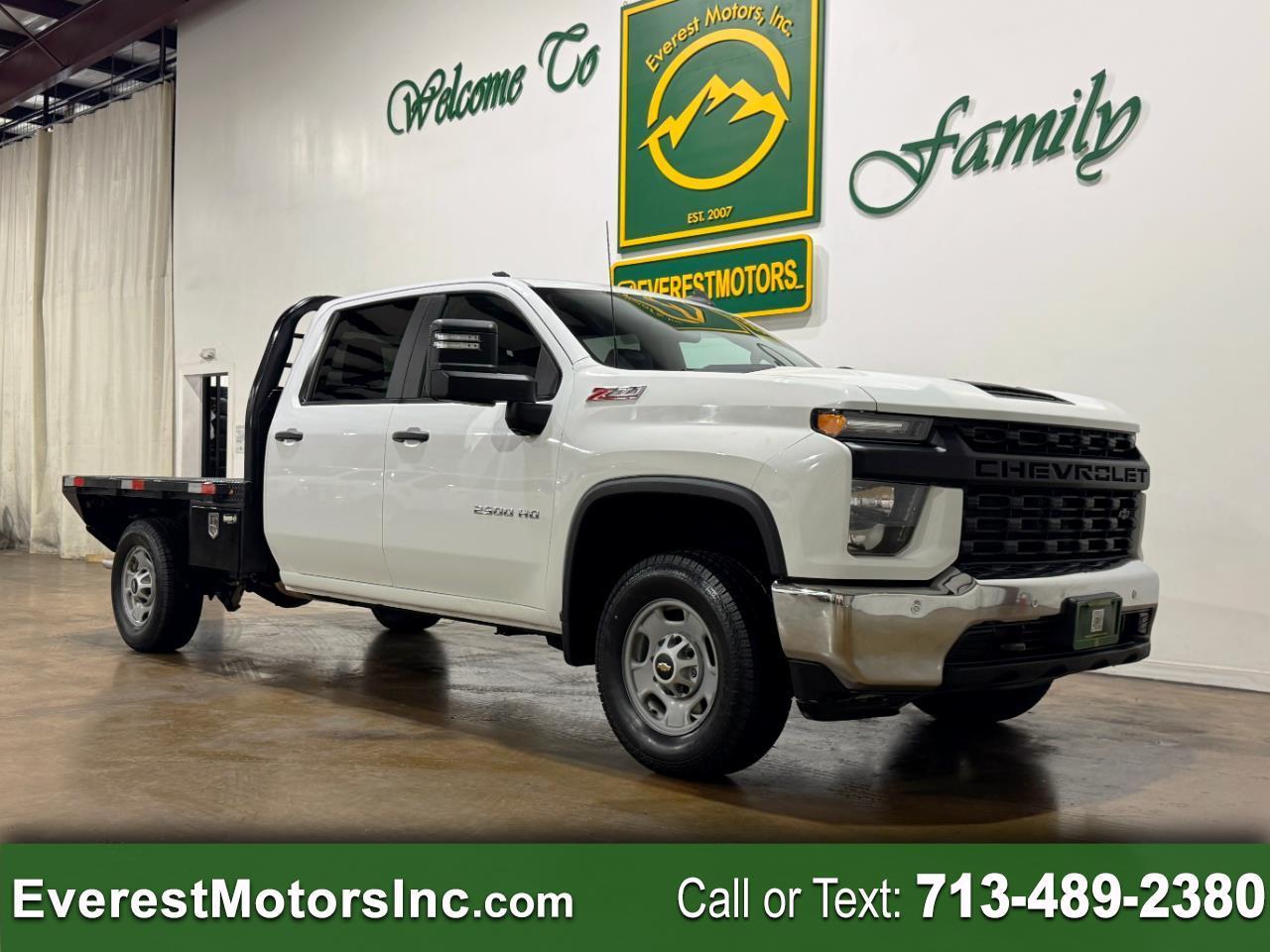 2023 Chevrolet Silverado 2500HD WT 4X4 Z71 CREWCAB 8FT FLATBED 6.6L V8 GAS 1OWNER