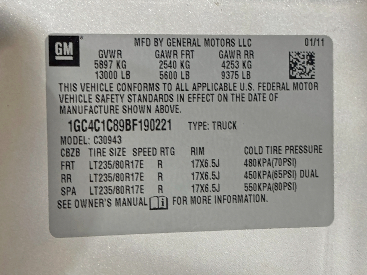 Chevrolet Silverado 3500  2011