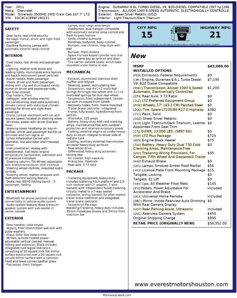 Chevrolet Silverado 3500  2011